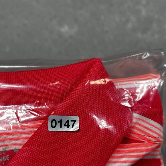 Nike Dri Fit Performance Golf Shirt Men’s XXL Standard Fit Stripes Red Pink 2XL - Picture 11 of 11